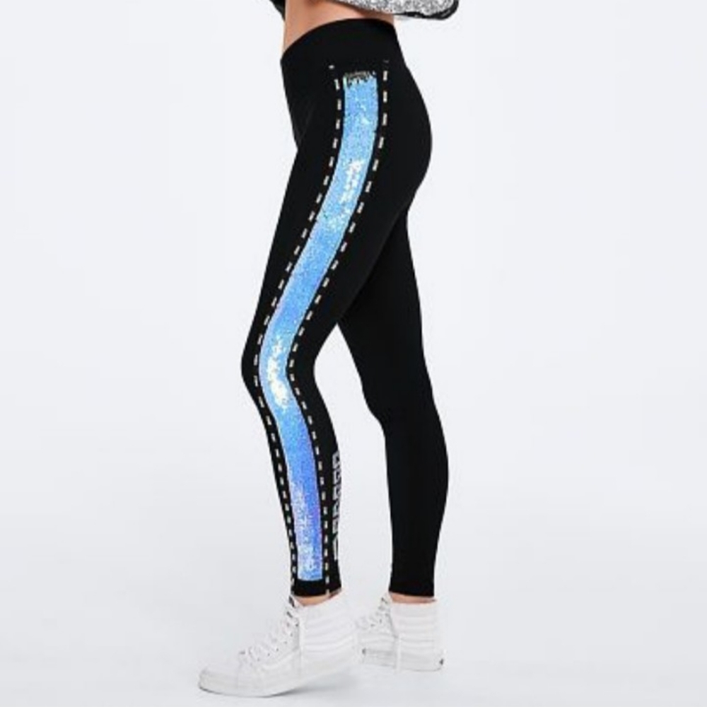 Victoria's Secret Pink rainbow bling leggings